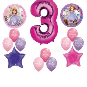 Disney's SOFIA THE FIRST THIRD 3RD Happy Birthday PARTY Balloons Decorations Supplies