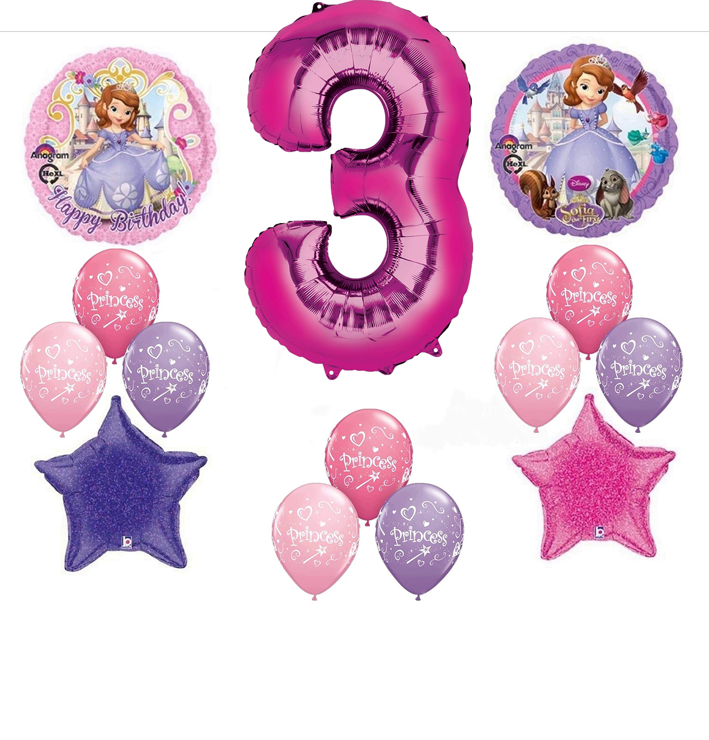 Disney's SOFIA THE FIRST THIRD 3RD Happy Birthday PARTY Balloons Decorations Supplies