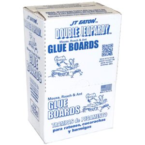 JT Eaton Double Jeopardy Flat Glue Board – 8.5" x 5.25", Economical Mouse and Insect Trap