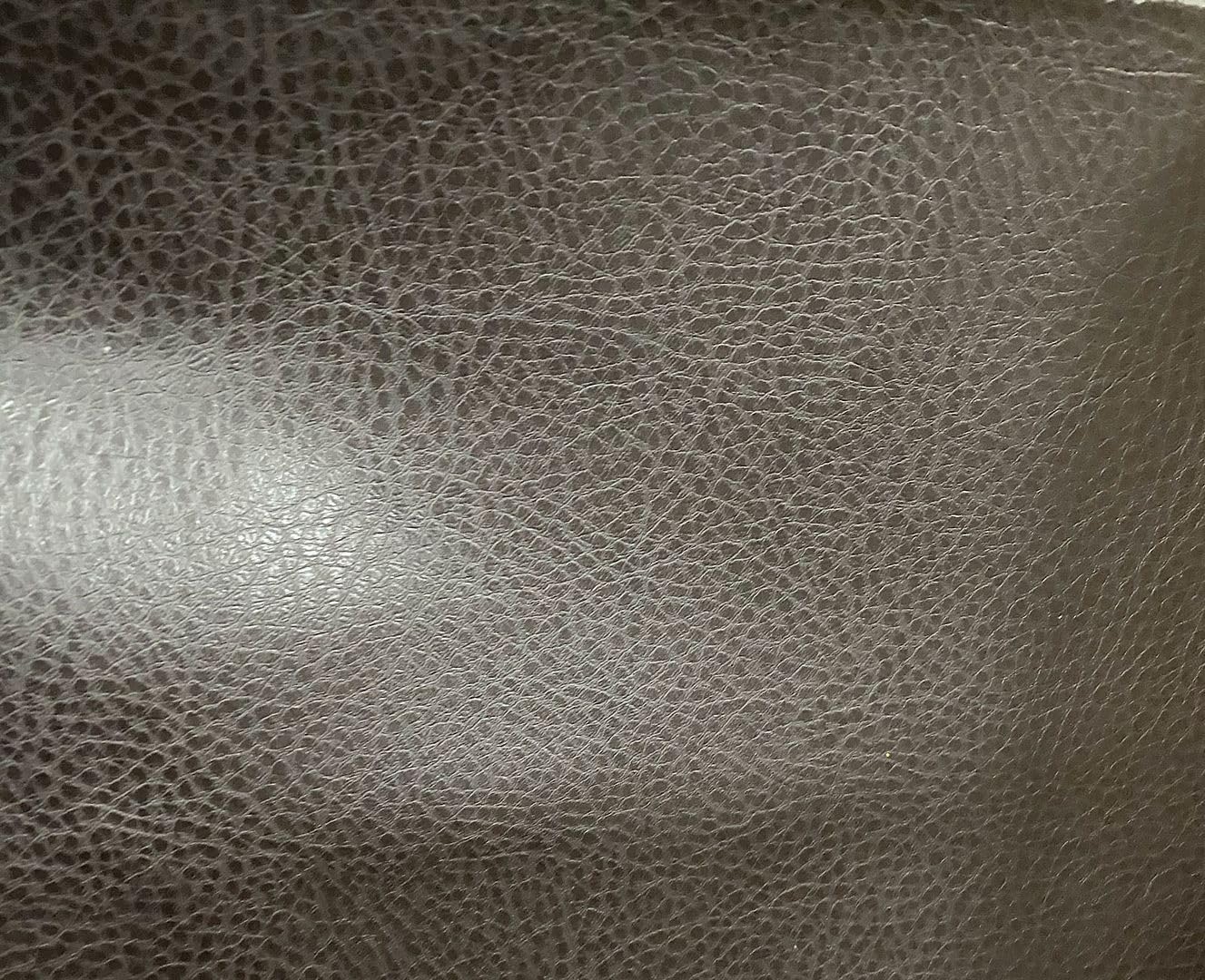 Mybecca Faux Leather Vinyl Fabric Color : Dark Brown Buffalo Bill by The Yard