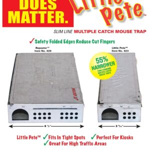 JT Eaton 423-WH Little Pete Slim Multi Catch Mouse Trap with Solid Lid & White Powder Coat, No Bait Pest Control (Pack of 12)