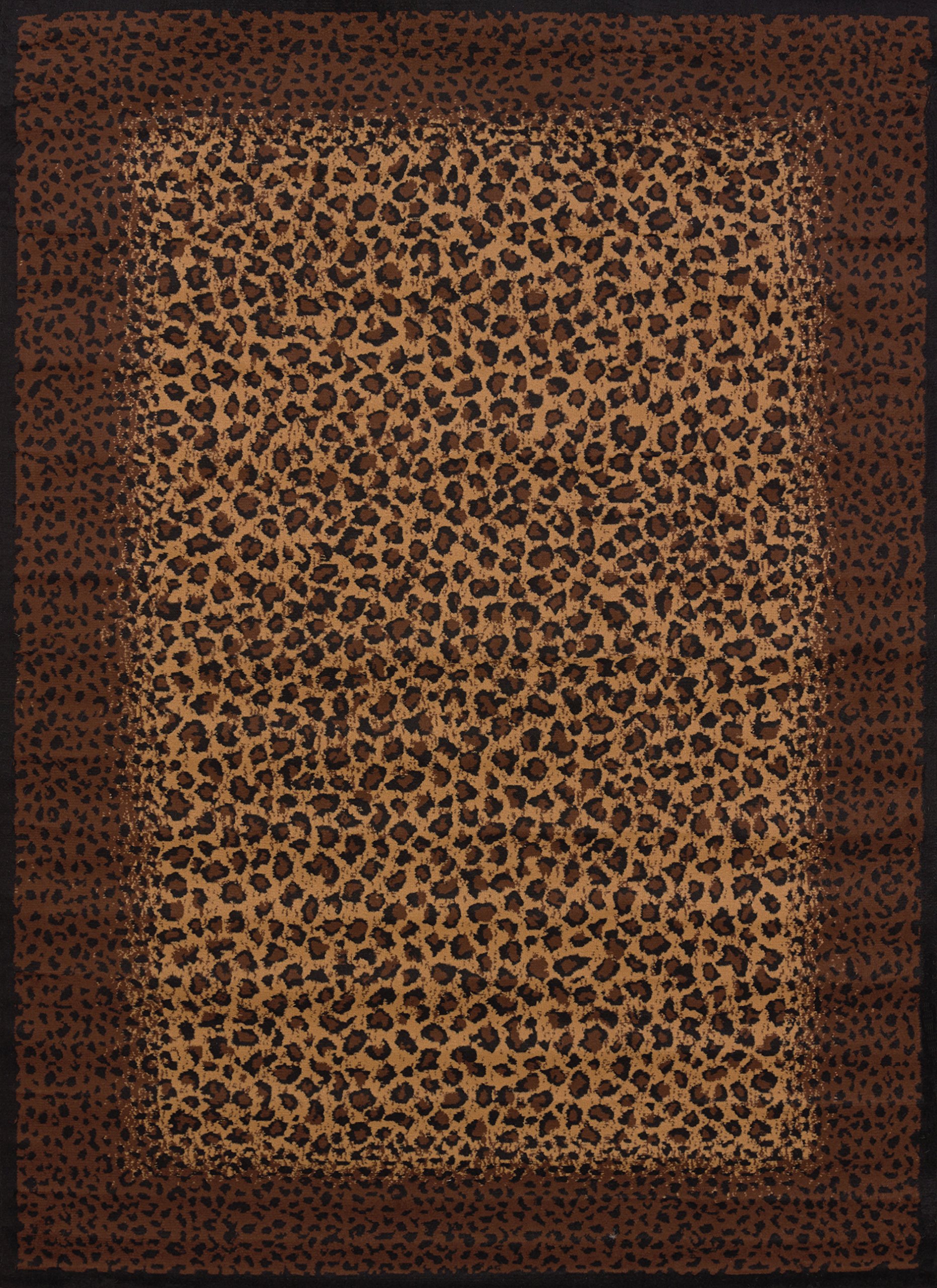 United Weavers of America Legends Collection Leopard Skin Rug, 5'3" by 7'2", Black, Model:910 04050