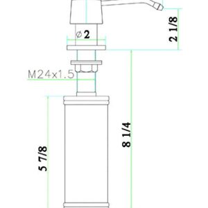 ALFI brand AB5004 Solid Modern Soap Dispenser, Polished Stainless Steel