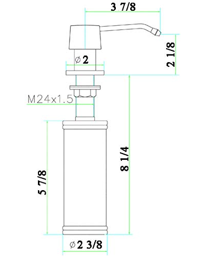 ALFI brand AB5004 Solid Modern Soap Dispenser, Polished Stainless Steel