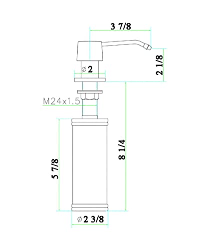 ALFI brand AB5004 Solid Modern Soap Dispenser, Polished Stainless Steel