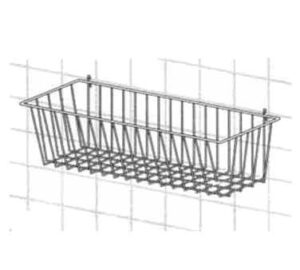 metro - h210c - 17 3/8 in x 7 1/2 in silver wire storage basket