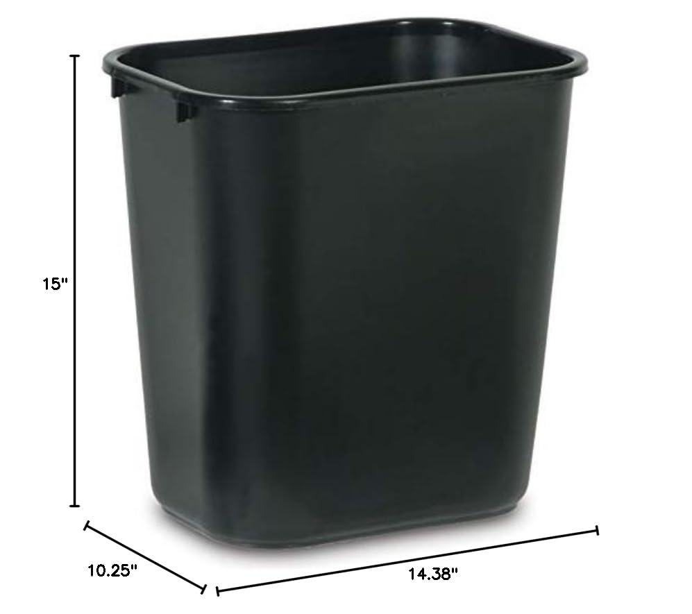 Wastebasket DESKSIDE 28 QT 14.38 in BK