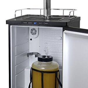 Kegco HBK309B-3 Three Faucet Homebrew Kegerator - Matte Black Cabinet and Door