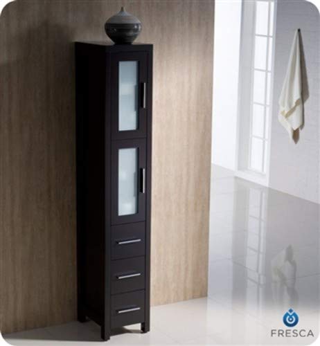 Fresca Bath Torino Bathroom Linen Side Cabinet, Tall, Espresso