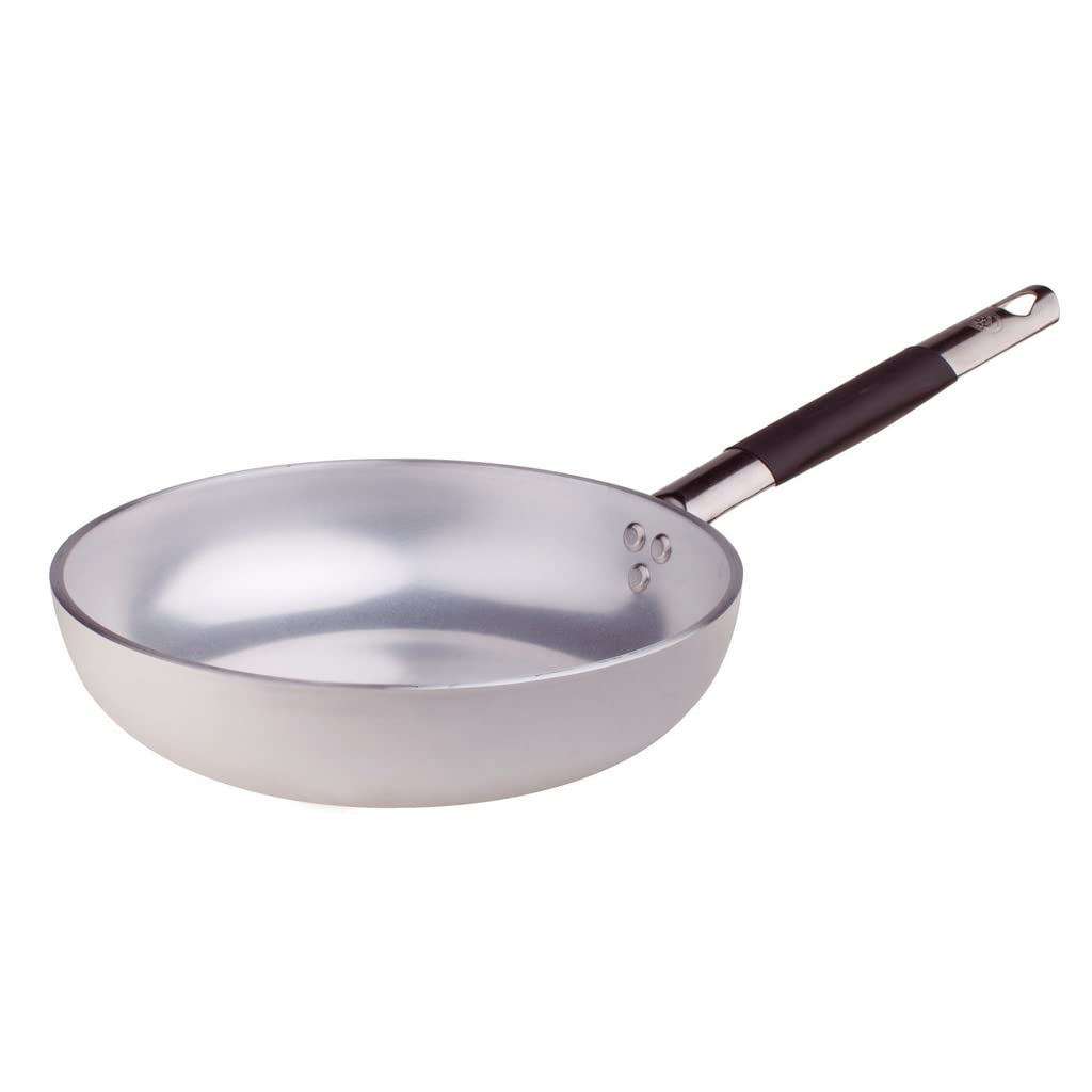 Pentole Agnelli ALMC1111BC20 Aluminium Blower Frying Pan 5 Mm. Thick with Cool Handle, Diameter 20 cm, Silver