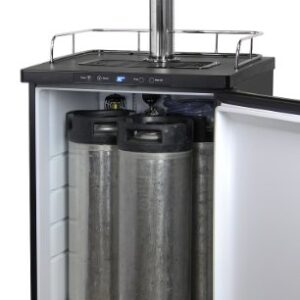 Kegco HBK309B-3 Three Faucet Homebrew Kegerator - Matte Black Cabinet and Door