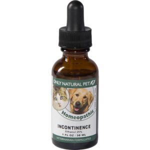 Only Natural Pet Incontinence Homeopathic Remedy - Bladder Support and Urine Control Supplement