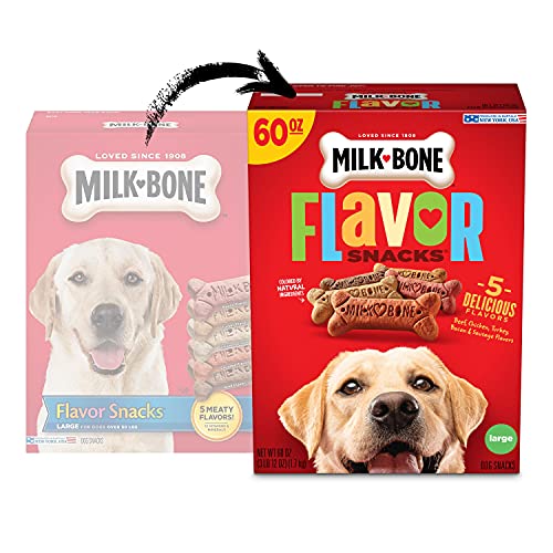 Milk-Bone Flavor Snacks Dog Biscuits for Large-Sized Dogs, 60 Ounce Box