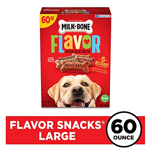 Milk-Bone Flavor Snacks Dog Biscuits for Large-Sized Dogs, 60 Ounce Box