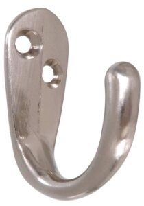 hardware essentials 852284 clothes hooks satin nickel -2 pack