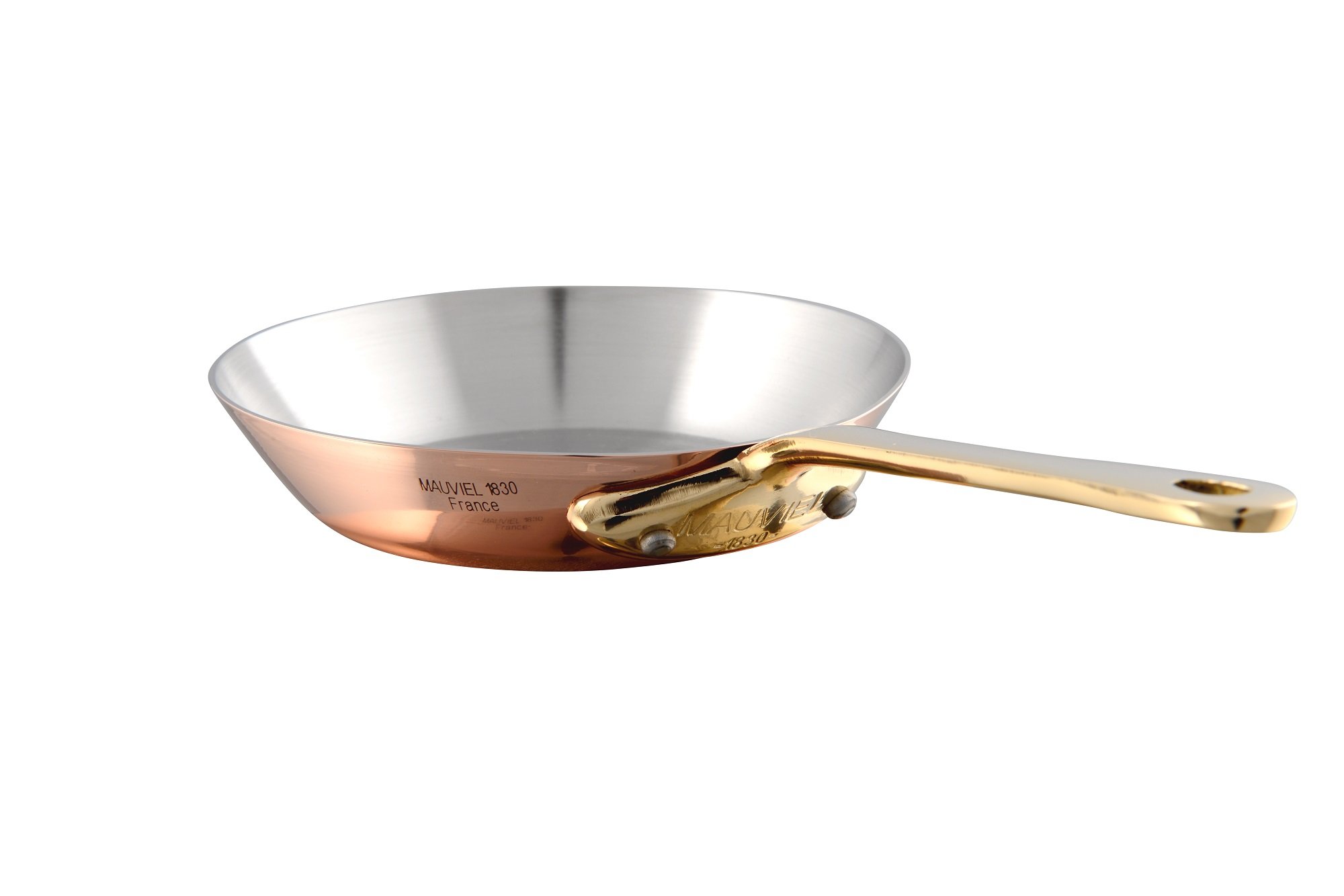 Mauviel M'MINIS Copper Round Frying Pan With Brass Handle, 4.7-In, Made In France