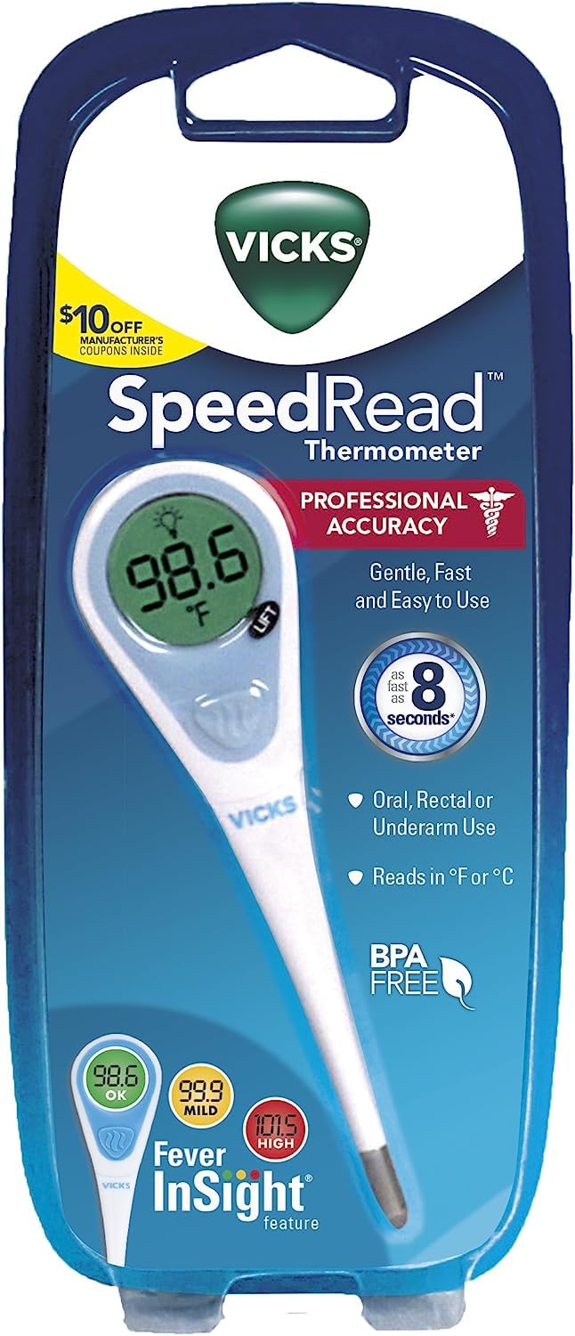 Vicks SpeedRead Digital Thermometer [V912US] 1 Each (Pack of 2)