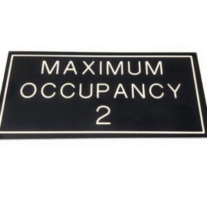 Maximum Occupancy Sign black