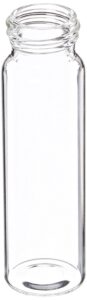 jg finneran 340024-2895 borosilicate glass environmental voa vial, 40ml capacity, clear, 28mm diameter x 95mm length, 24-400mm thread (pack of 144)