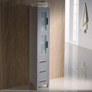 Fresca Bath Torino Bathroom Linen Side Cabinet, Tall, Espresso