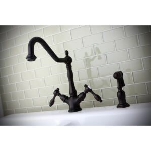 Kingston Brass KS1231TALBS Tudor Kitchen Faucet, Polished Chrome