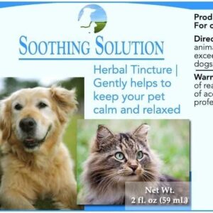 Vitality Science Soothing Solution Herbal Tincture for Cats & Dogs | Keeps Your Pet Calm & Relaxed | Gentle Sleep Aid | for Anxiety & Emotional Distress | Soothes Hyper-Activity | 100% Safe & Natural