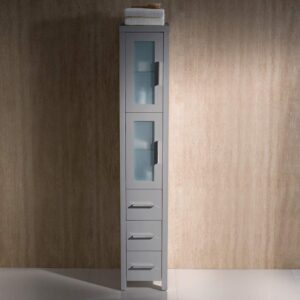 Fresca Bath Torino Bathroom Linen Side Cabinet, Tall, Espresso