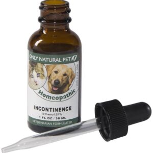 Only Natural Pet Incontinence Homeopathic Remedy - Bladder Support and Urine Control Supplement