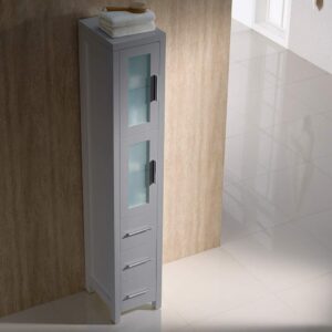 Fresca Bath Torino Bathroom Linen Side Cabinet, Tall, Espresso