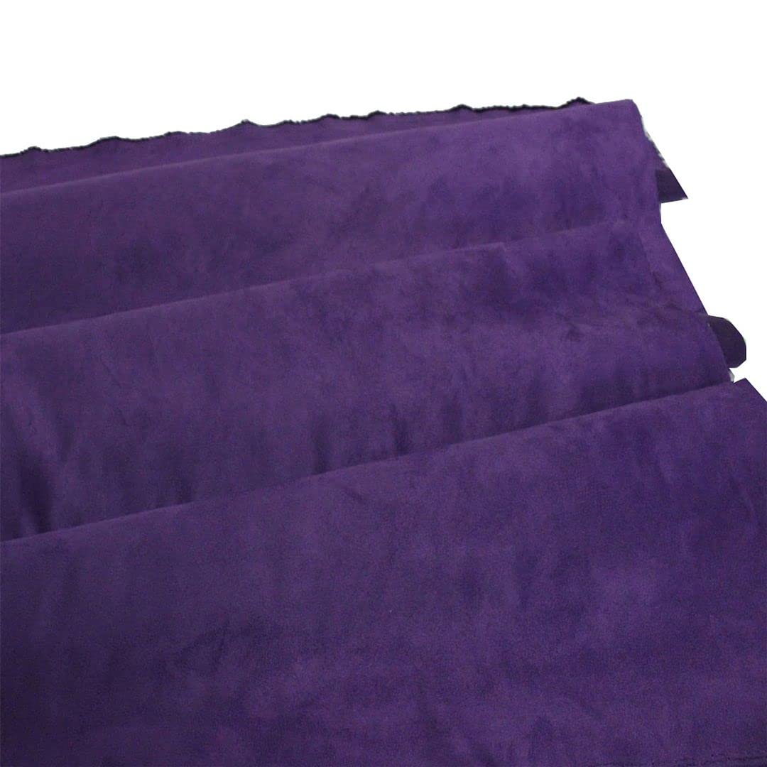 Mybecca Microsuede Fabric 58/60" Width Fabric by The Yard Color : Purple (1 Yard, 36"x58") (Precut into 1 Yard Pieces by Prime)