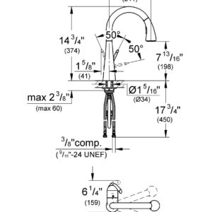 Grohe LadyLux3 Café Single-Handle Pull-Down Kitchen Faucet