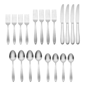 Oneida Mooncrest Piece Everyday Flatware Set, 20 Count, Metallic