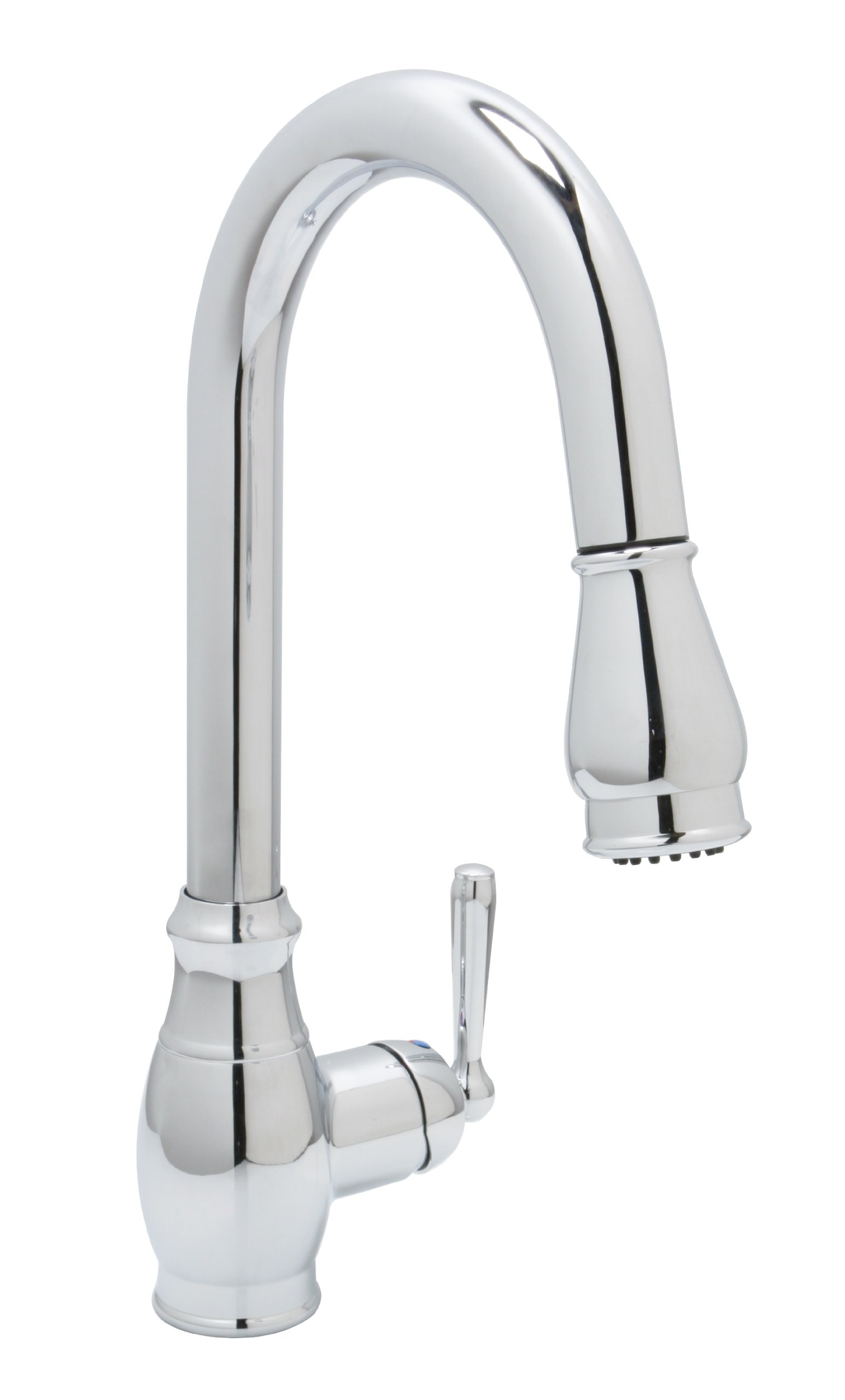 Huntington Brass 51191-01 Single-Handle Pull-Down Kitchen Faucet with Sprayer and Optional Deck Plate, Chrome