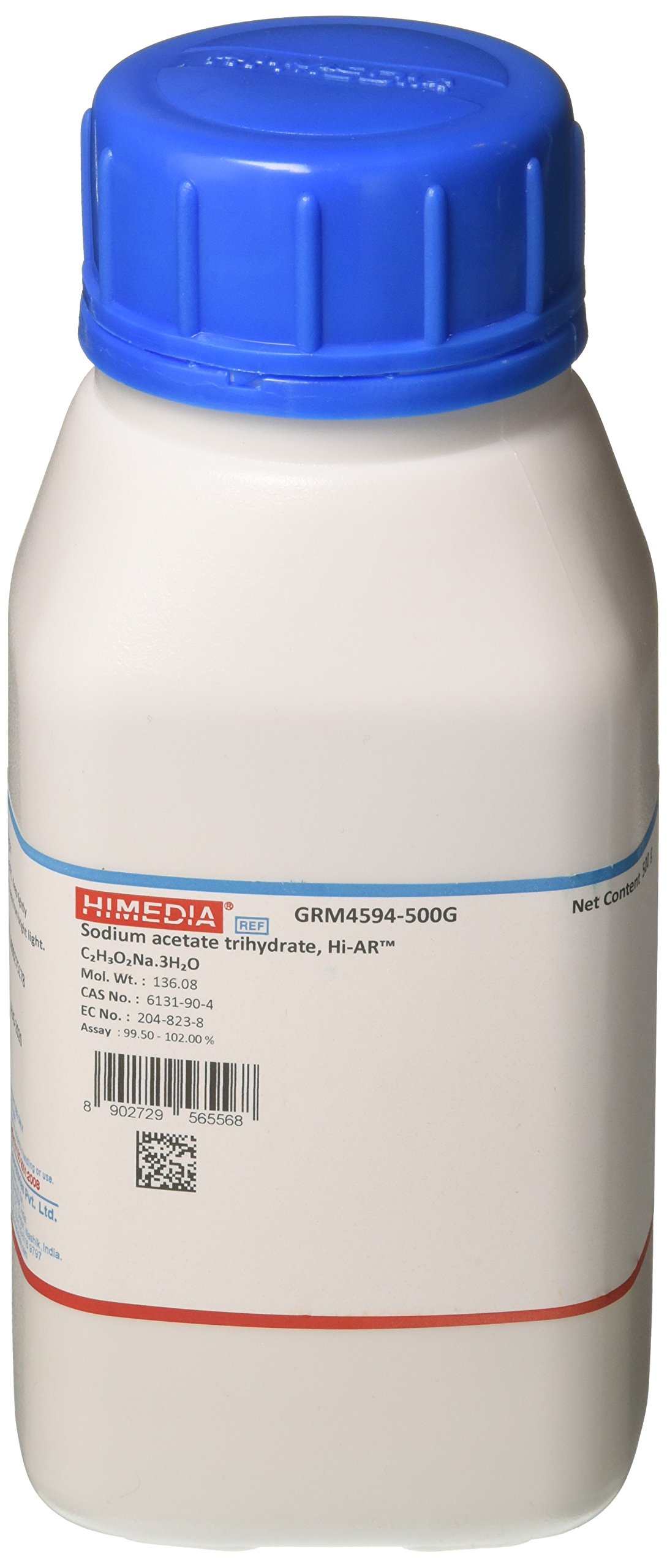 HiMedia GRM4594-500G Sodium Acetate Trihydrate, A.R., 500 g