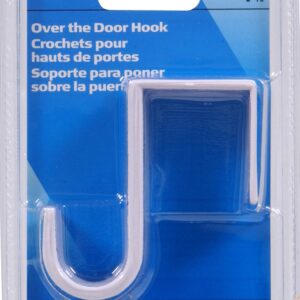 Hardware Essentials 852102 Over The Door Hook Small Plastic White