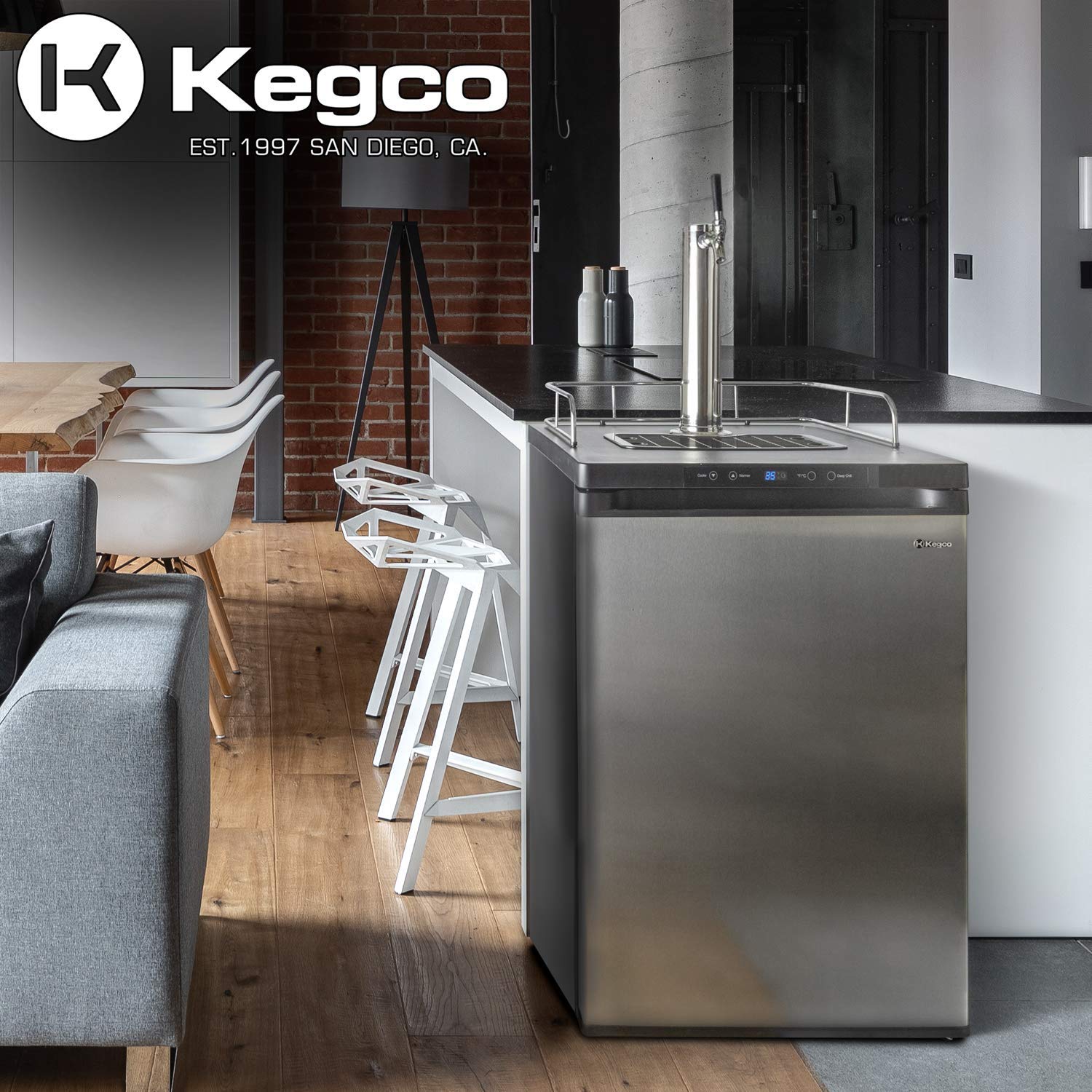 Kegco K309SS-1 Keg Dispenser, Stainless Steel