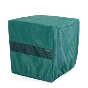 Covermates Square Patio Accent Table Cover - Patio Outdoor Furniture Cover, Water Resistant Outdoor Ottoman/Side Table Cover, Classic 12-Guage Vinyl, 18W x 18D x 18H, Green