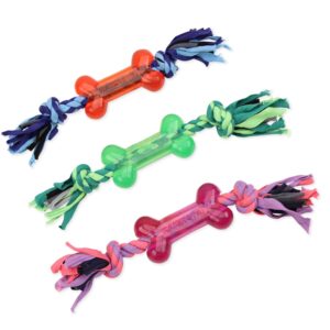 Mammoth Cloth Rope with TPR Bone Toy, Small