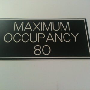 Maximum Occupancy Sign black