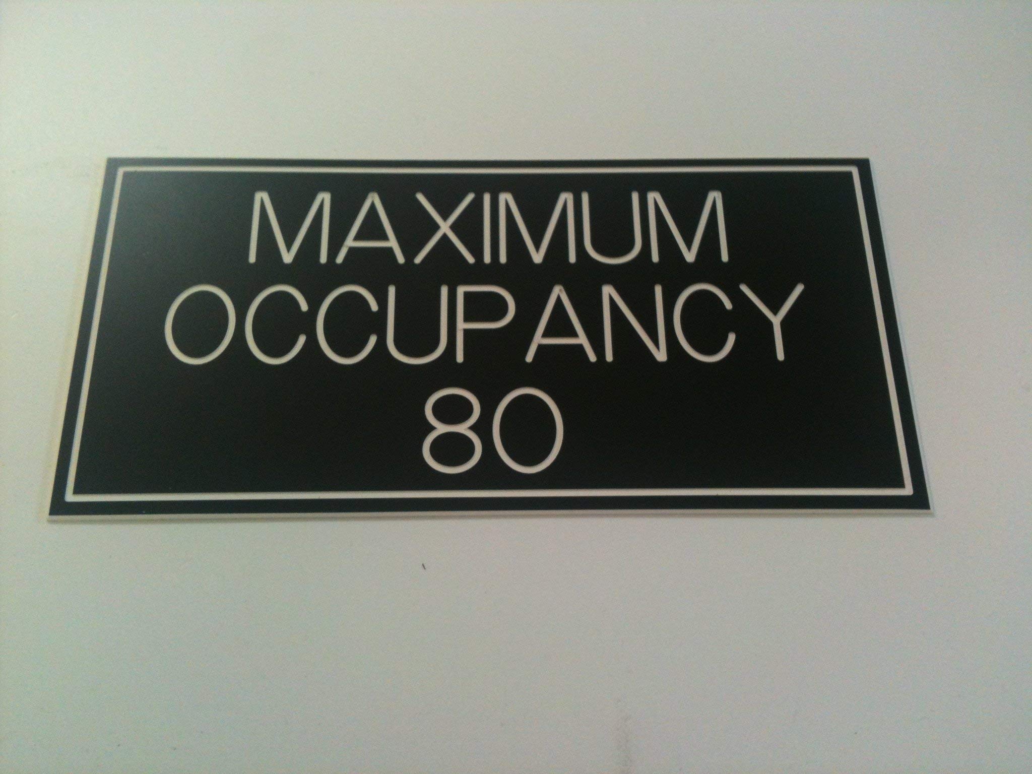 Maximum Occupancy Sign black