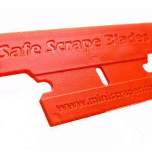 MINISCRAPER Plastic Razor Blade Set, Safe Scrape Double Edged Blades