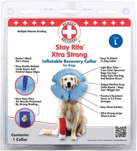 dogswell remedy + recovery dog first aid, inflatable collar, large