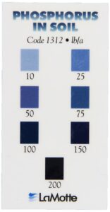 lamotte 1312 soil ph test kit color chart, phosphorous