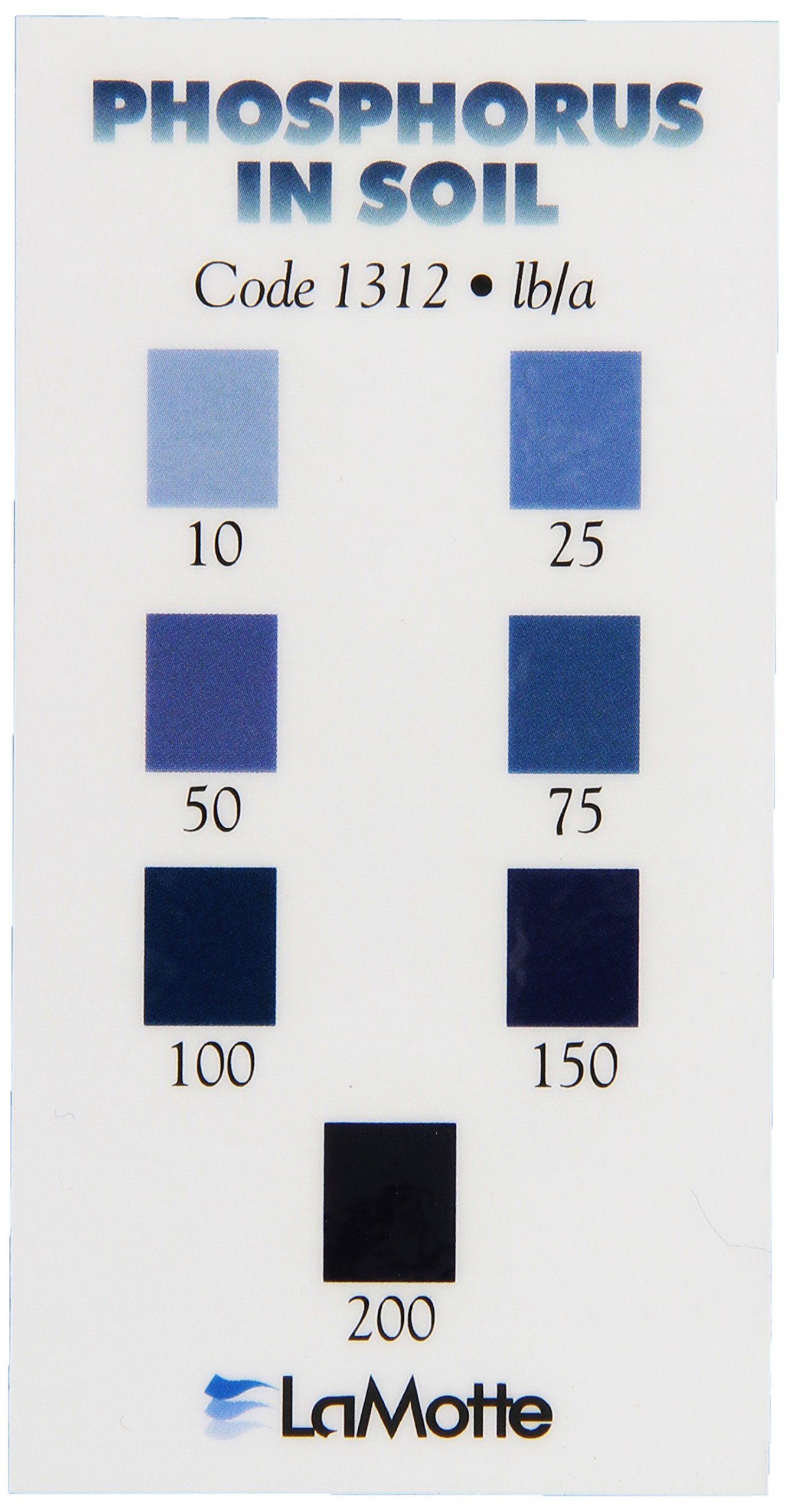 LaMotte 1312 Soil pH Test Kit Color Chart, Phosphorous