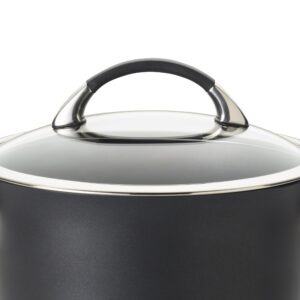 Circulon - 83483 Circulon Symmetry Hard Anodized Nonstick Sauce Pan/Saucepan with Straining and Lid, 3.5 Quart, Black