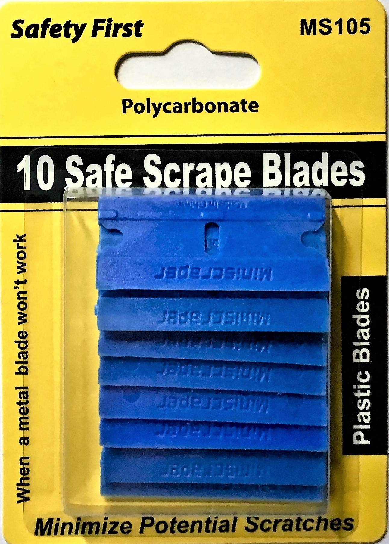 MINISCRAPER Plastic Razor Blade Set, Safe Scrape Double Edged Blades