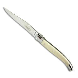 Laguiole steak knives ABS luxury white with micro-serrated-blade - Direct from France