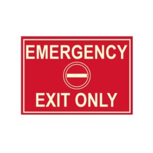 osha / ansi photoluminescent emergency exit only