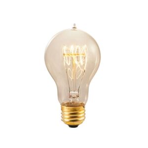 bulbrite 136020 60-watt incandescent nostalgic victor loop a19 - medium base - antique finish - pack of 6