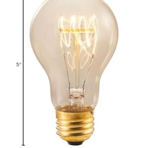 Bulbrite 136020 60-Watt Incandescent Nostalgic Victor Loop A19 - Medium Base - Antique Finish - Pack Of 6